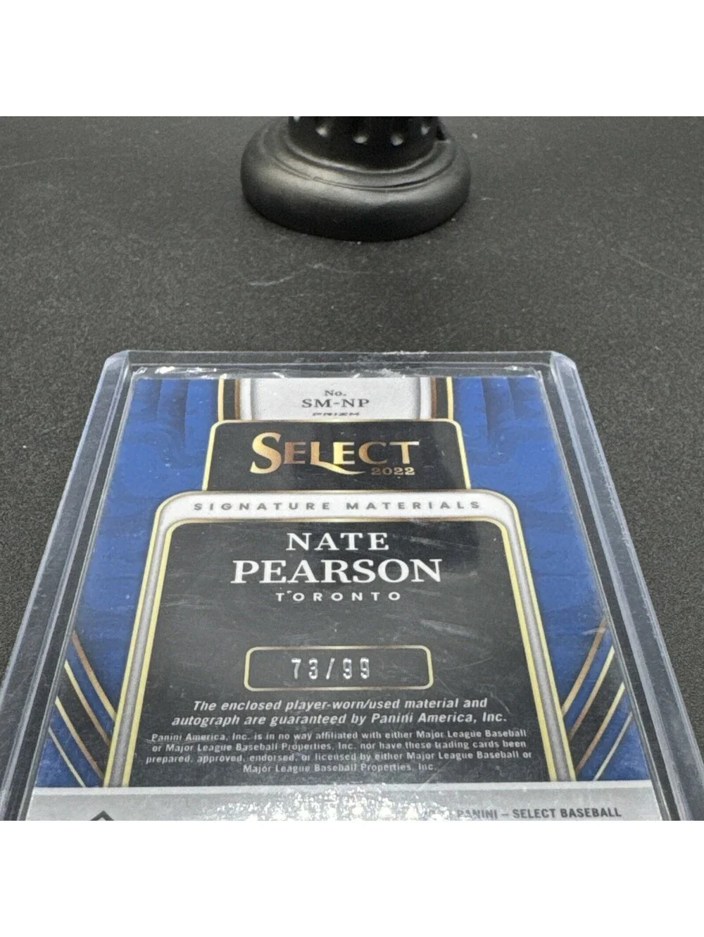Nate Pearson Select Autograph & Swatch No. SM-NP 2022 - 73/99 with Protector